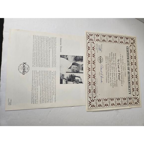 VTG Jeanne Down's Friends "A Coat of Paint"  "Office Hours" collector plates COA - Picture 7 of 8